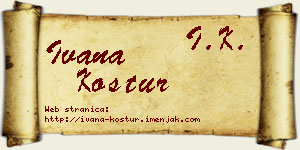 Ivana Kostur vizit kartica